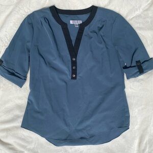 Gorgeous slate, gray casual business blouse